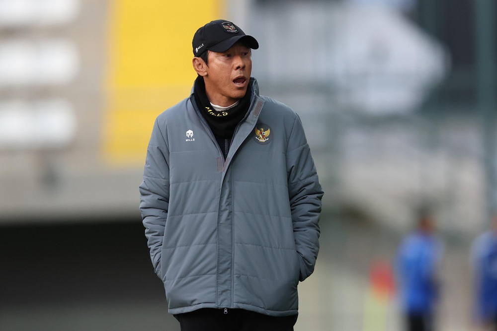 Pelatih Timnas Indonesia Shin Tae-yong mencatat laga ke-50 bareng Timnas Indonesia saat melawan Bahrain / PSSI.