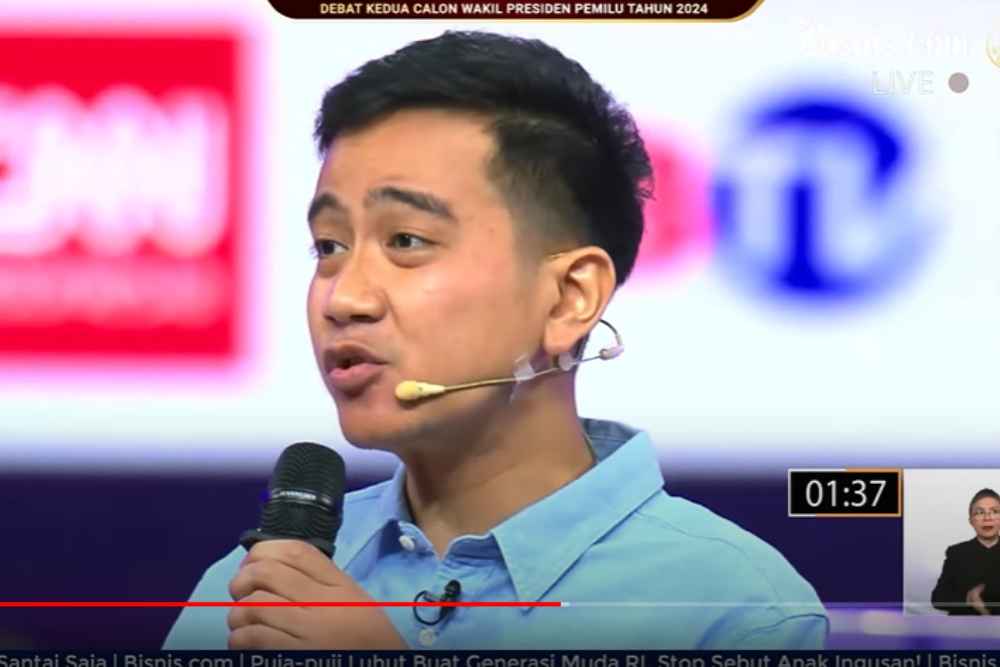 Gibran Rakabuming Raka dalam Debat Cawapres 2024