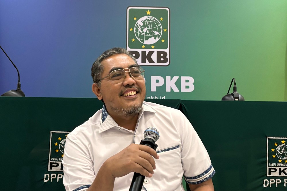 Wakil Ketua Umum Partai Kebangkitan Bangsa (PKB) Jazilul Fawaid atau Gus Jazil di kantor DPP PKB, Jakarta, Jumat (9/8/2024). JIBI/Jessica Soehandoko.
