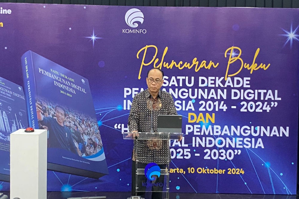 Menteri Komunikasi dan Informatika (Menkominfo) Budi Arie Setiadi di kantor Kemenkominfo, Kamis (10/10/2024)/ Bisnis.com - Lukman