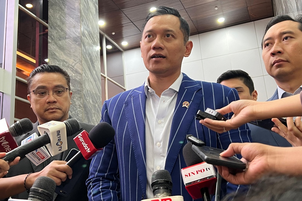 Ketum Demokrat Agus Harimurti Yudhoyono (AHY) di Gedung Nusantara, Kompleks Parlemen Senayan, Kamis (10/10/2024)/Bisnis-Annisa Nurul Amara