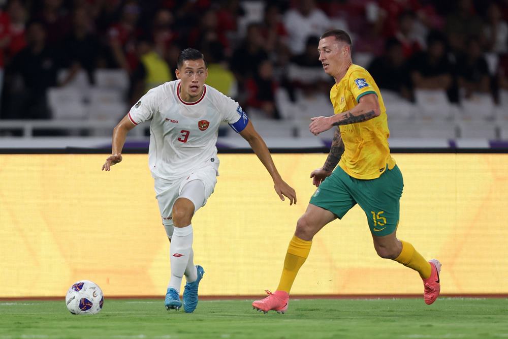 Bek timnas indonesia, Jay Idzes /REUTERS-Ajeng Dinar Ulfiana