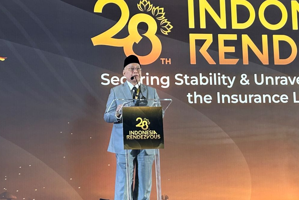 Ketua Umum AAUI Budi Herawan dalam acara Indonesia Rendezvous 2024 di Nusa Dua, Bali pada Kamis (10/10/2024)./Bisnis-Pernita Hestin Untari