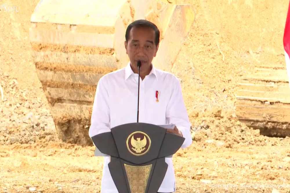 Presiden Joko Widodo saat groundbreaking  Magnum Resort Nusantara, IKN, Rabu (25/9/2024)/Youtube Setpres