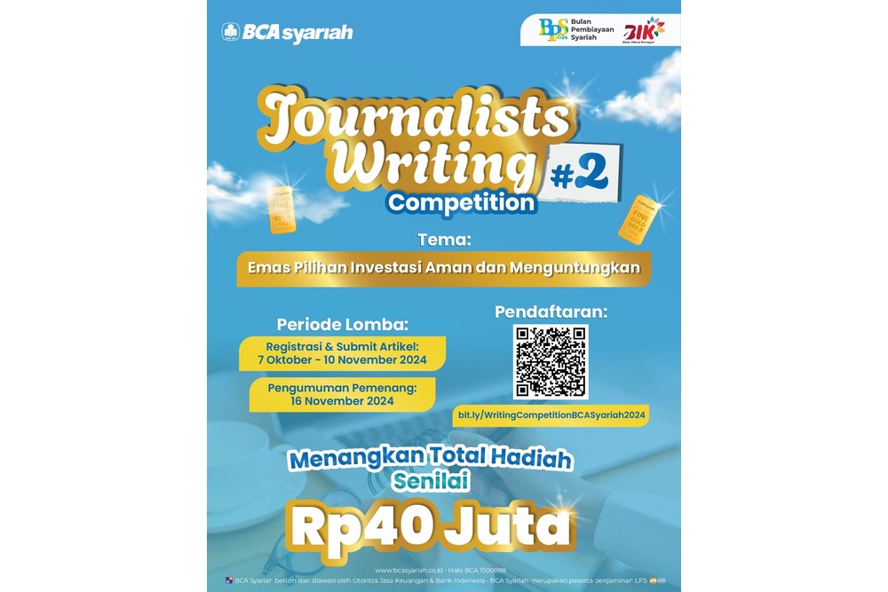  BCA Syariah Gelar Journalists Writing Competition #2, Begini Cara Daftarnya