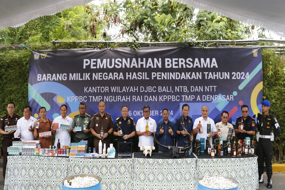  Bea Cukai Musnahkan Barang Ilegal Senilai Rp4,3 Miliar di Bali