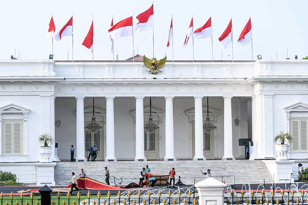  Persiapan Pisah Sambut Presiden di Istana Merdeka