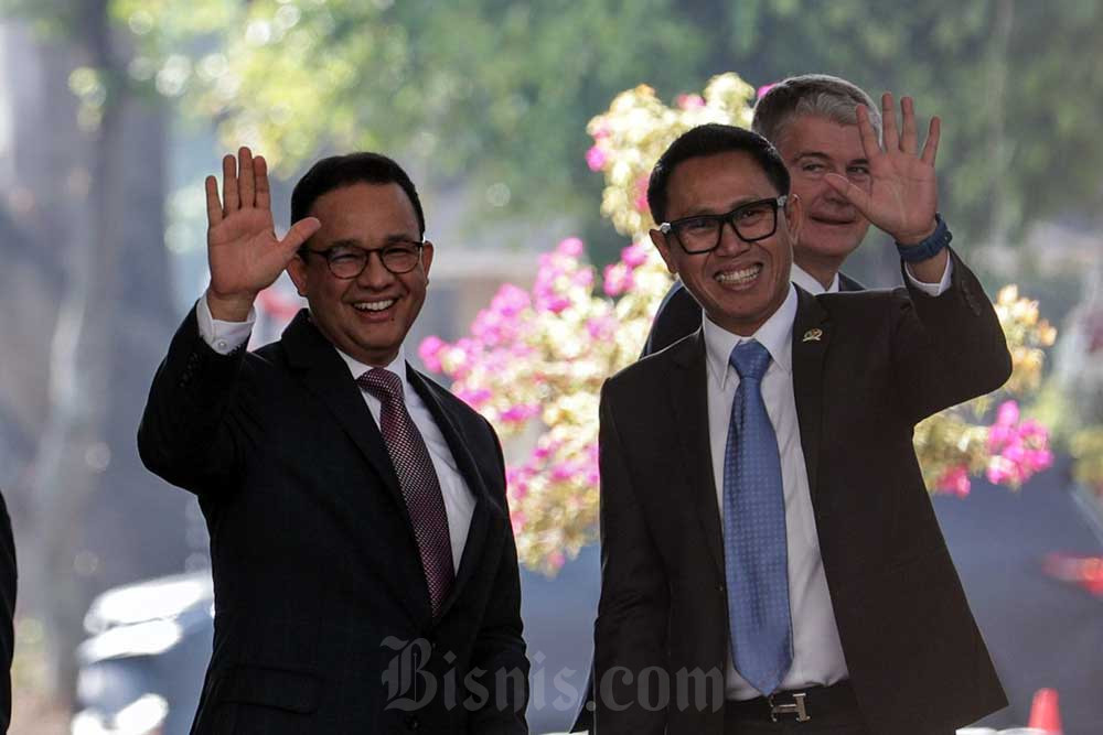  Anies Baswedan Tiba di Gedung MPR untuk Saksikan Pelantikan Prabowo-Gibran