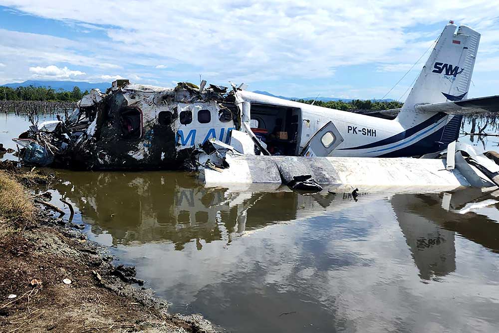  Pesawat Perintis Milik SAM Air Jatuh di Sekitar Bandara Panua Gorontalo