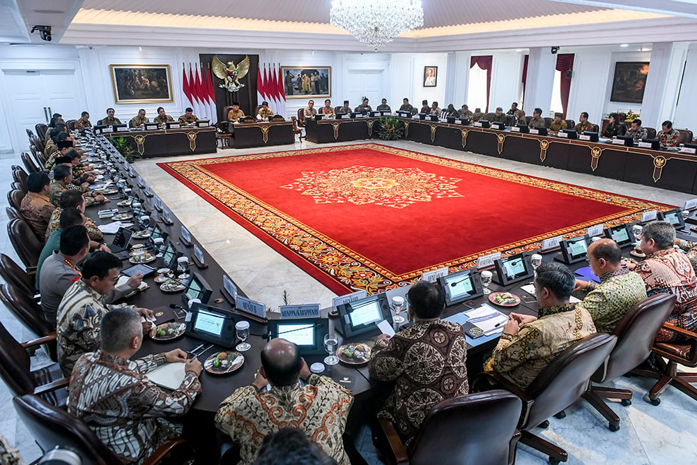  Sidang Kabinet Paripurna Perdana Kabinet Merah Putih