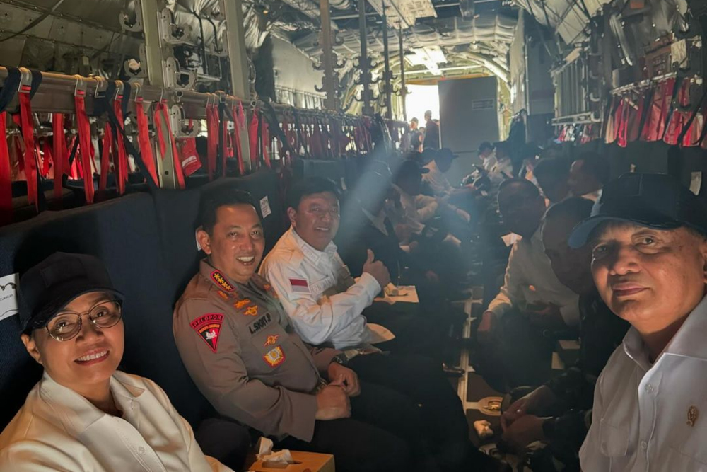  Sri Mulyani Cs 'Ospek' ke Magelang Naik Hercules, Ini Penampakannya