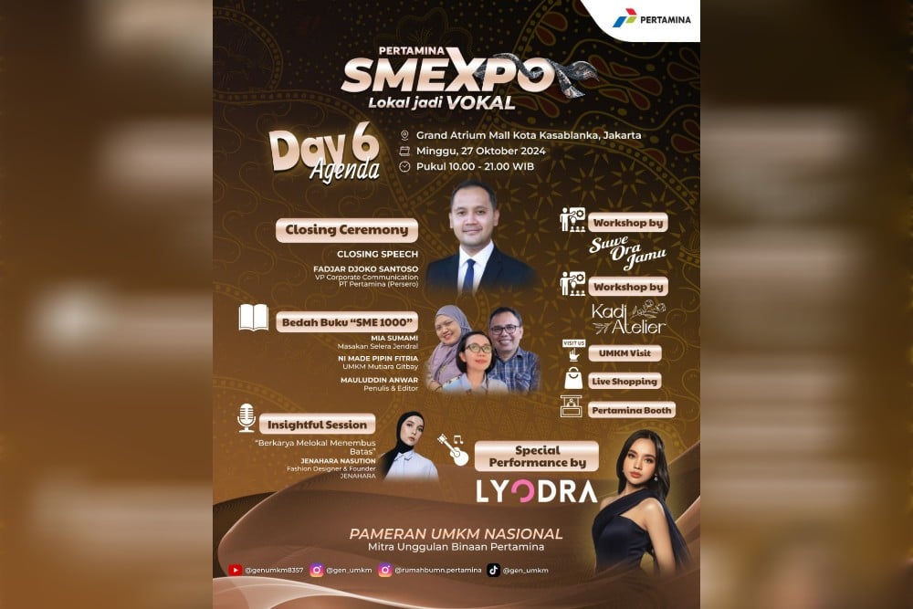  Lyodra Bakal Meriahkan Pameran Retail Pertamina SMEXPO 2024