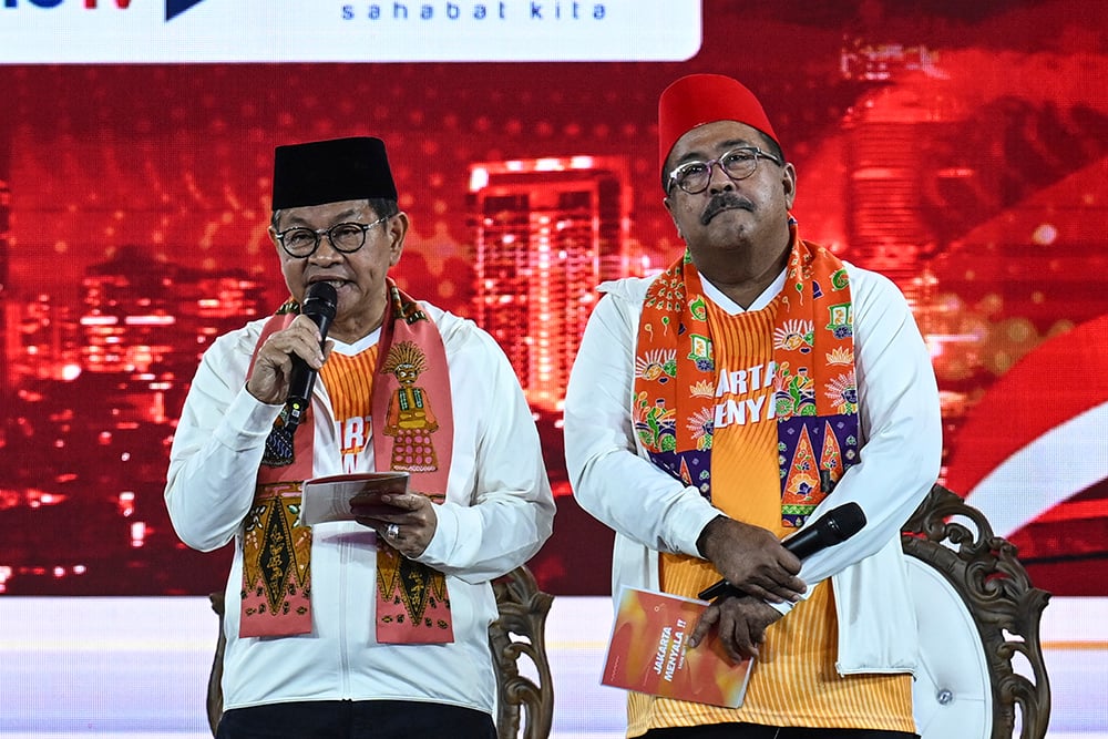  Rano Karno dan Suswono Kompak Singgung Rasio Gini Jakarta Tinggi