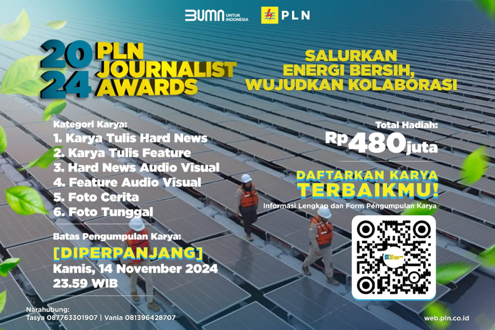  Banjir Peminat, PLN Journalist Awards 2024 Perpanjang Pendaftaran