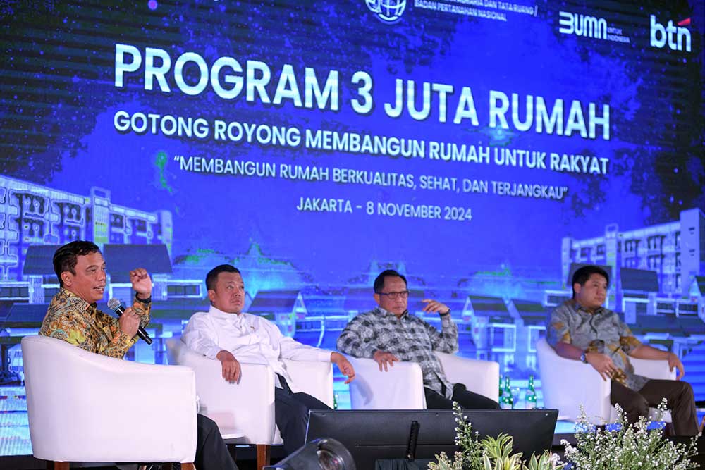  Bersama Tiga Menteri, Dirut BTN Paparkan Solusi Pencapaian Program Tiga Juta Rumah