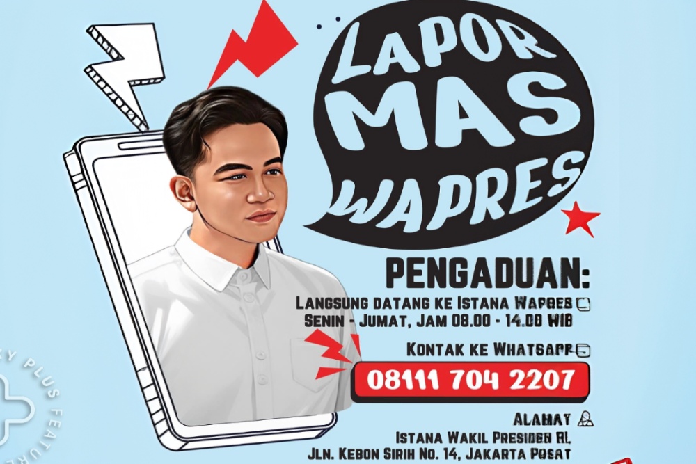 Wakil Presiden Gibran Rakabuming membuka layanan pengaduan warga yang diberi nama Lapor Mas Wapres. Instagram @gibran_rakabuming
