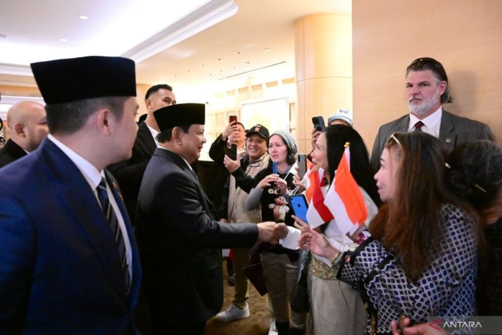  Prabowo Tiba di AS, Langsung Disambut Heboh WNI di Washington DC