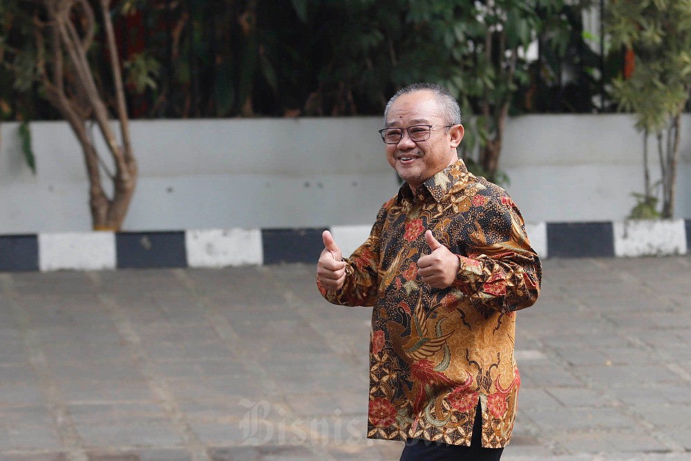 Sekretaris Umum Pimpinan Pusat Muhammadiyah Abdul Muti tiba di kediaman Presiden terpilih Prabowo Subianto, Kertanegara, Jakarta Selatan, Senin (14/10/2024). Bisnis/Eusebio Chrysnamurti