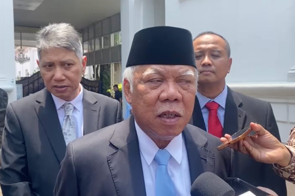 Kepala Otorita IKN Basuki Hadimuljono saat ditemui di kawasan Jakarta, Istana Negara, Selasa (5/11/2024). - BISNIS/Akbar Evandio.