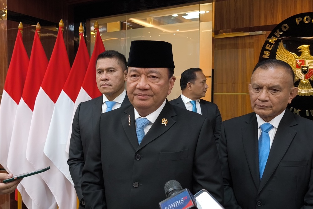 Menko Politik dan Keamanan (Menkopolkam) Budi Gunawan di kantornya, Jakarta Pusat, Selasa (22/10/2024)/Bisnis-Anshary Madya Sukma