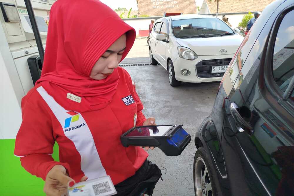  Pembelian Pertalite di Jombang Diuji Coba Pakai QR Code