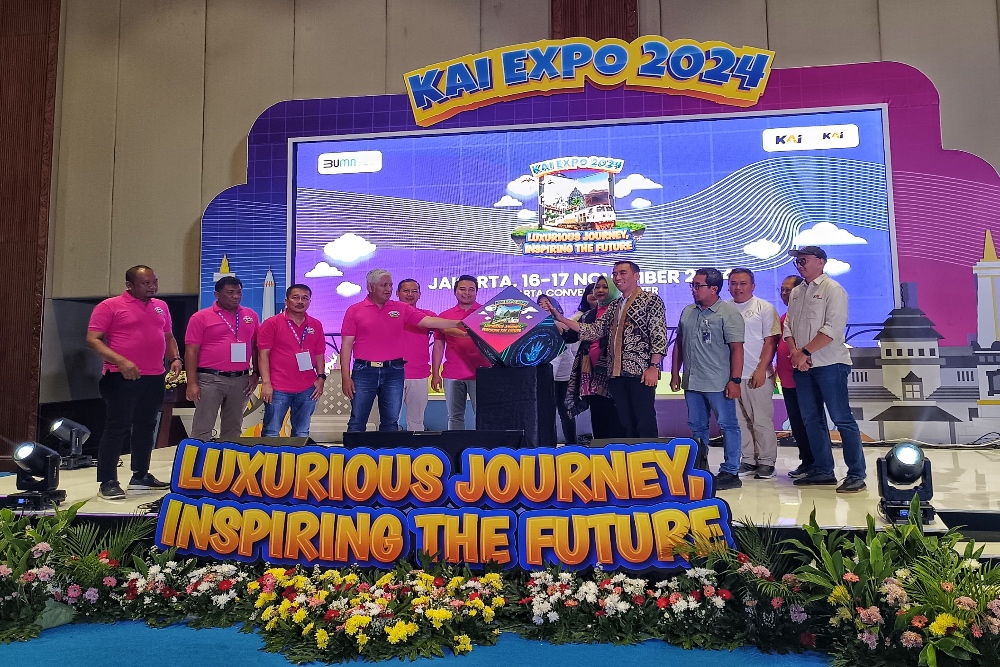 Seremoni pembukaan KAI Expo 2024 di Jakarta pada Sabtu (16/11/2024). (Bisnis/Rizqi/Rajendra).