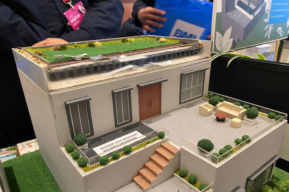 Contoh rumah yang menggunakan Green Roof BMI Indonesia Jakarta, Jumat (15/11/2024)/ Bisnis.com - Lukman