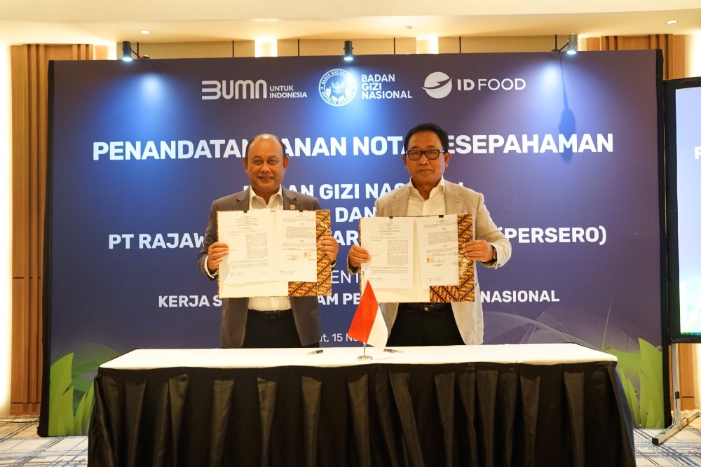 Penandatangan Nota Kesepahaman ID Food dan Badan Gizi Nasional/ istimewa