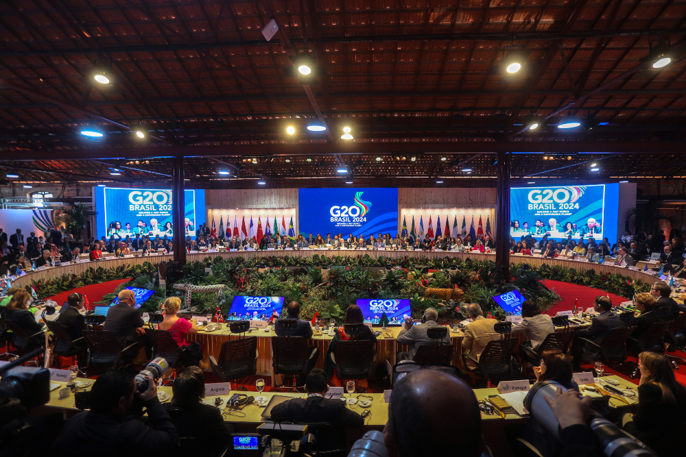 Pertemuan Menteri Keuangan dan Gubernur Bank Sentral (Finance Ministers and Central Bank Governors Meeting/FMCBG) G20 di Rio de Janeiro, Brasil pada Rabu (24/7/2024). / Bloomberg-Dado Galdieri