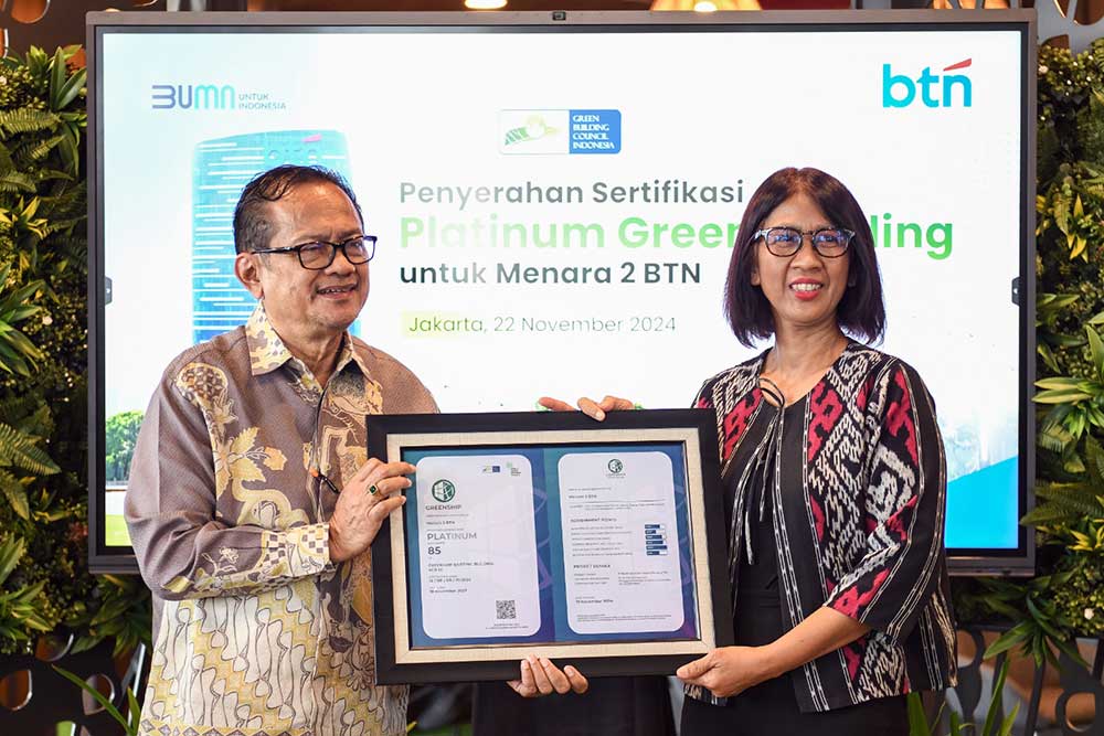  BTN Raih Predikat Tertinggi Green Building