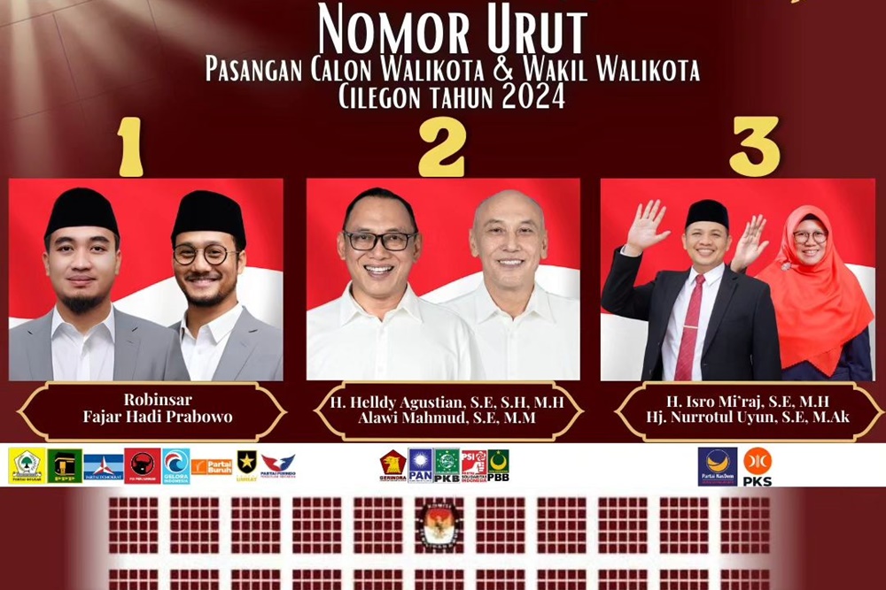  Profil 3 Calon Wali Kota Cilegon dan Wakilnya, Petahana Lawan 2 Paslon