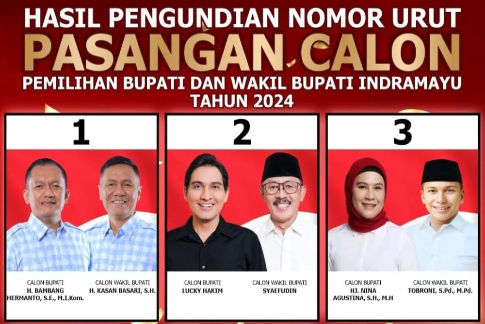  Profil Calon Bupati Pilkada Indramayu 2024: Bambang Hermanto, Lucky Hakim, Nina Agustina