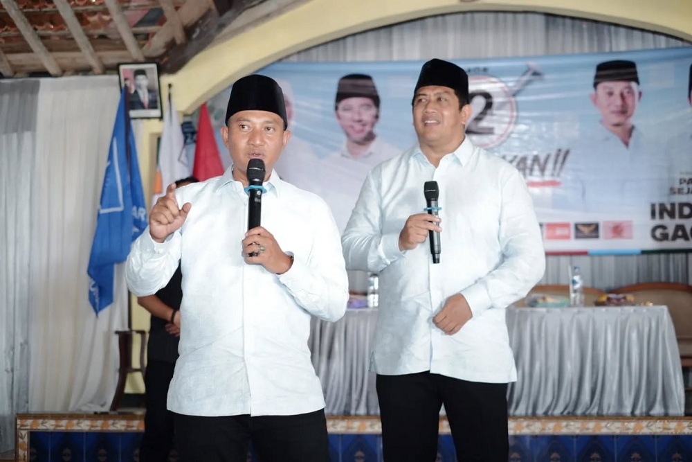 Calon bupati dan wakil bupati Pacitan Indrata Nur Bayuaji-Gagarin menang Pilkada 2024 / Instagram @nyawijisumrambah2024
