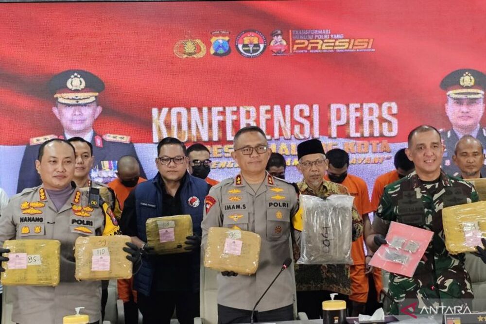  Peredaran Ganja 166,58 Kg di Malang Digagalkan