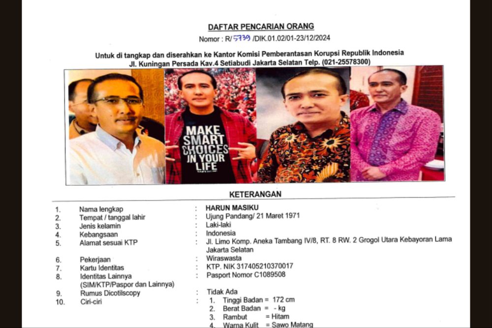  KPK Terbitkan Lagi Status DPO Harun Masiku Lengkap dengan Foto Terbaru