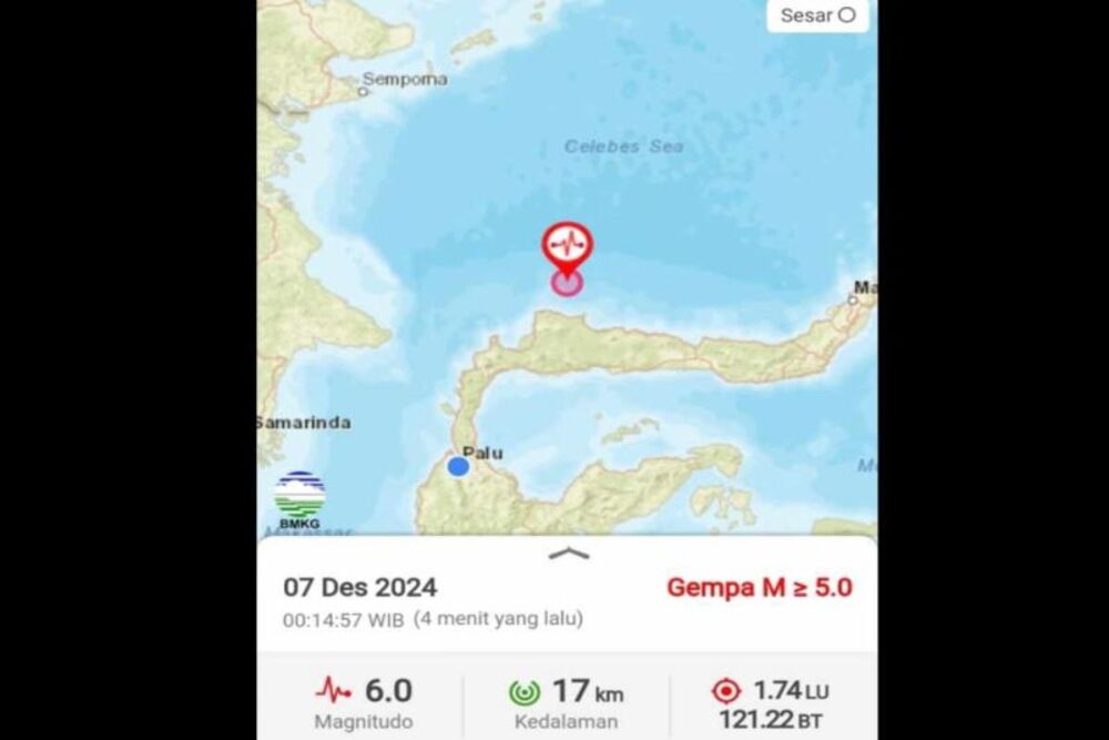  Gempa Buol, BMKG Sebut Tak Ada Pergerakan Susulan