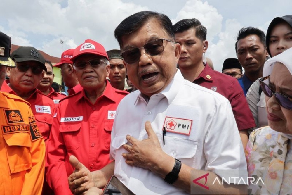 Ketua Umum Palang Merah Indonesia (PMI) periode 2024-2029 Jusuf Kalla (JK). ANTARAFOTO