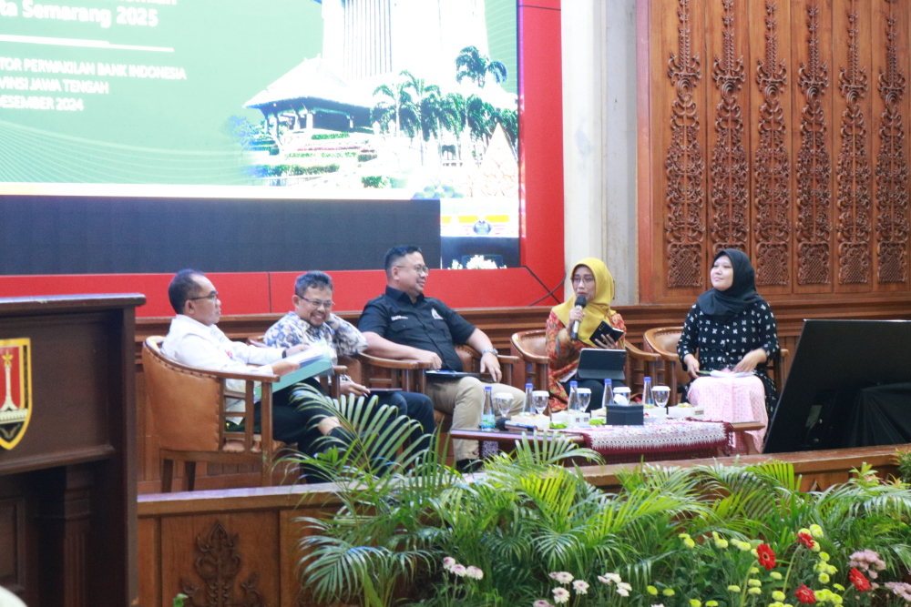 Diskusi Outlook Ekonomi Semarang 2025 yang digelar Badan Perencanaan Pembangunan Daerah (Bappeda) Kota Semarang pada Rabu (11/12/2024)./Bisnis-Muhammad Faisal Nur Ikhsan.