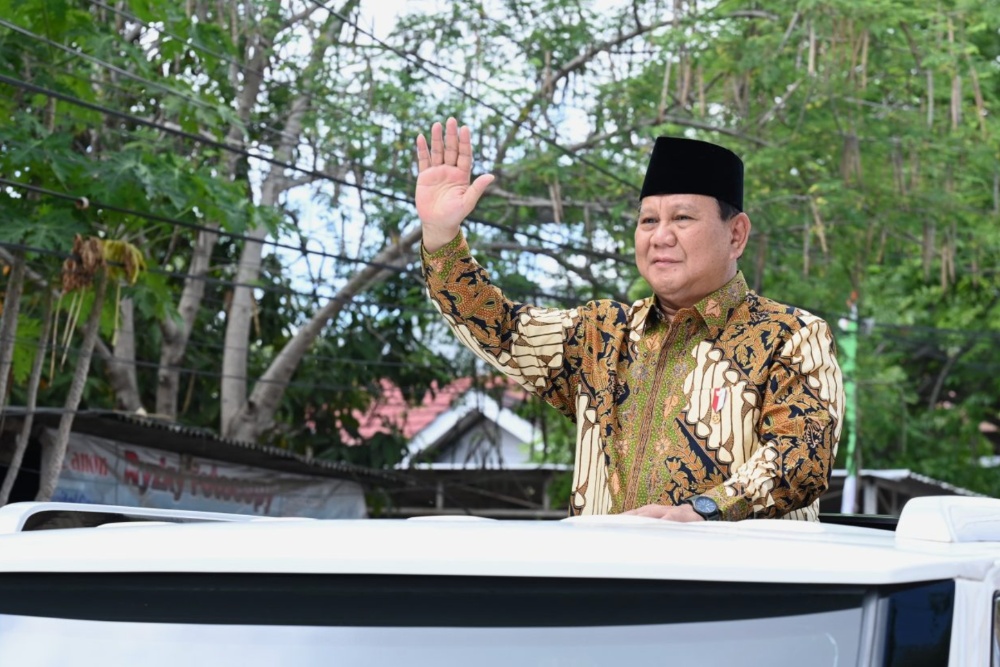 Presiden Prabowo Subianto secara resmi membuka Sidang Tanwir dan Resepsi Milad ke-112 Muhammadiyah yang digelar di Universitas Muhammadiyah Kupang, Provinsi Nusa Tenggara Timur (NTT), pada Rabu, 4 Desember 2024. Foto BPMI Setpres RI