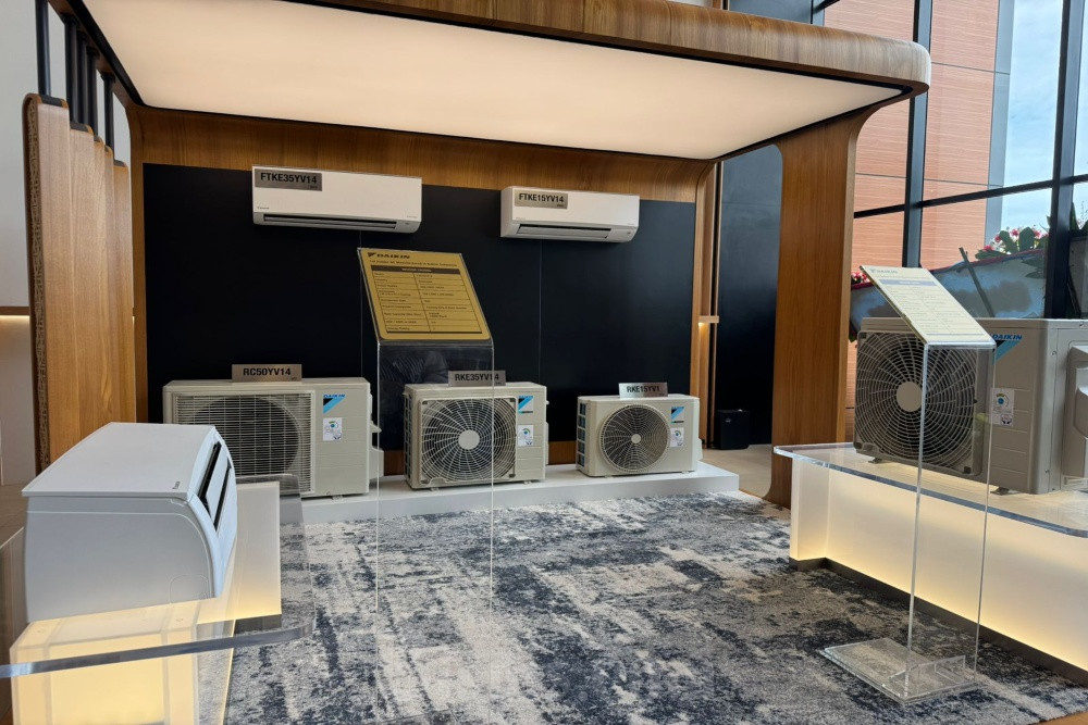 PT Daikin Industries Indonesia (DIID) resmi merampungkan pabrik AC full scale pertama di Indonesia senilai Rp3,3 triliun yang berlokasi di kawasan industri GIIC, Cikarang./Bisnis - Afiffah Rahmah