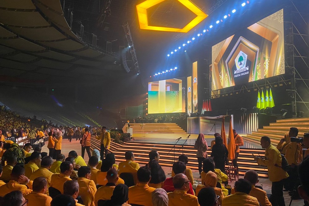 Perayaan HUT ke-60 Partai Golkar  di Sentul International Convention Center, Bogor, Jawa Barat, Kamis (12/12/2024). JIBI/Akbar Evandio