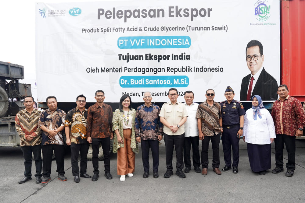  Mendag Budi Santoso Lepas Ekspor Produk Turunan Sawit Rp6,75 M ke India