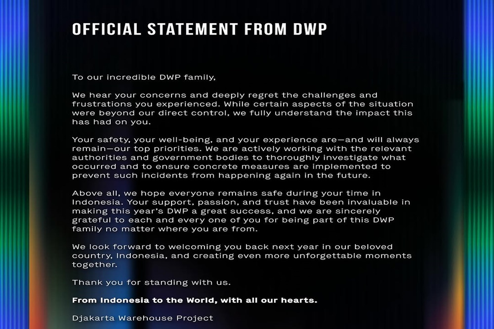  DWP Kena Boikot, Penyelenggara Buka Suara