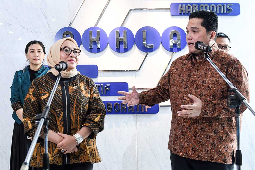  Erick Thohir Bertemu Arifah Fauzi Bahas Sinkronisasi Program Antar Kementerian