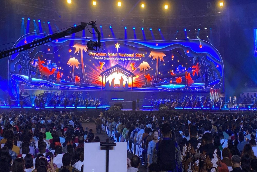  Hadiri Puncak Natal Nasional, Prabowo Tiba Bersama Didit dan Mayor Teddy