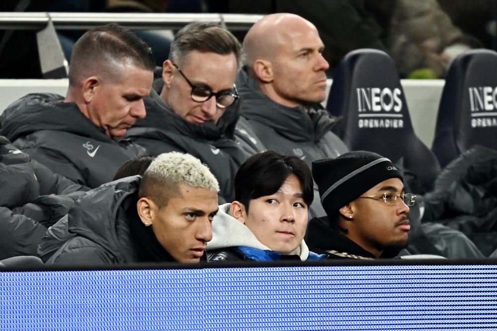 Dua pemain Tottenham Hotspur Yang Min-Hyeok dan Richarlison /REUTERS-Dylan Martinez