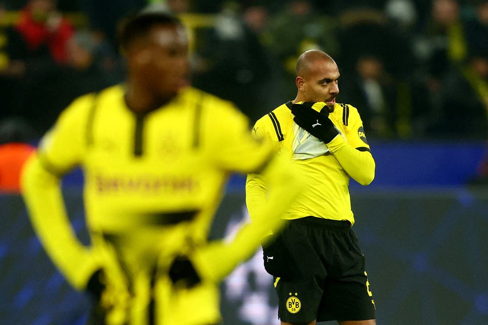 Pemain Borussia Dortmund Donyell Malen /REUTERS-Leon Kuegeler