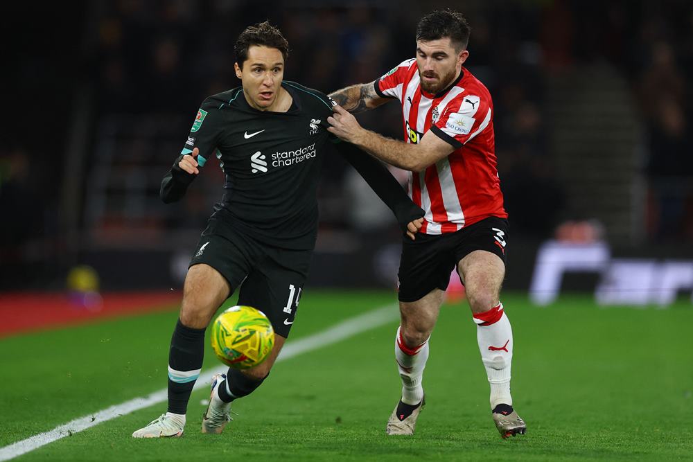 Prediksi skor Tottenham vs Liverpool dalam lanjutan Carabao Cup 2024-2025 / Reuters-Matthew Childs