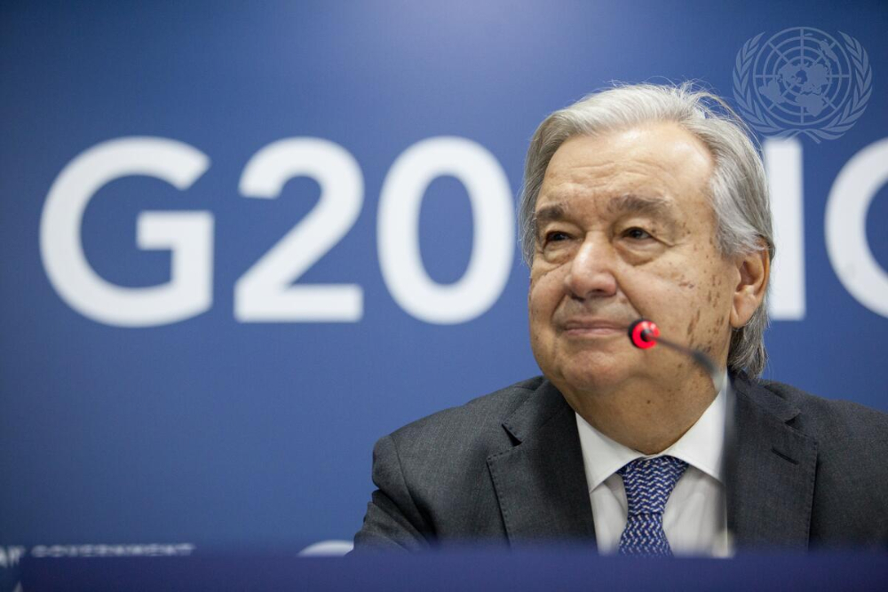 Sekretaris Jenderal PBB Antonio Gutteres dalam konferensi pers menjelang KTT G20, November 2024/United Nations-Gustavo Stephan