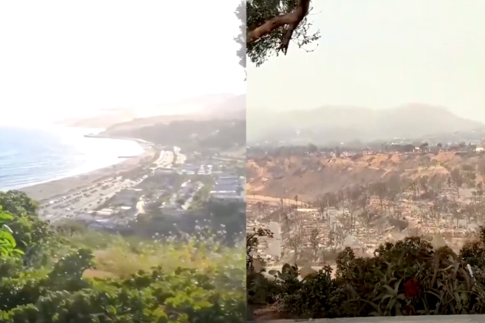  Mengerikan! Foto-foto 'Before-After' Kebakaran Dahsyat di Los Angeles